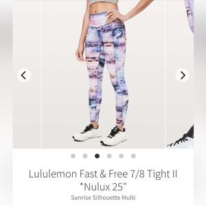 NWOT!! Lululemon Fast & Free Tight ll